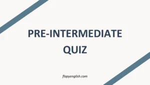 PRE-INTERMEDIATE QUIZ